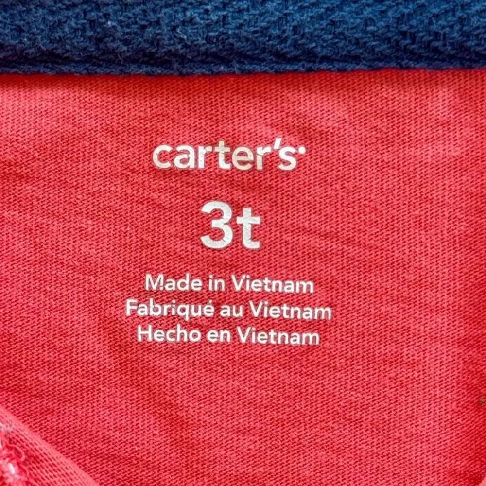 4/$10 - Carter’s Toddler Boys Summer Nautical Polo Cotton T Shirt | 3T